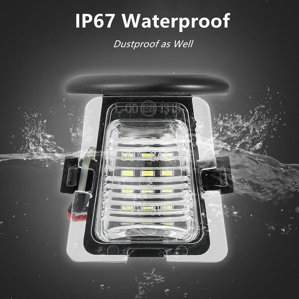 Yankok LED License Plate Light for Wrangler JK 2007-2018 X Sahara Rubicon 3rd Gen 24 SMD LED 6500K Xenon White OE Upgrade Replacement