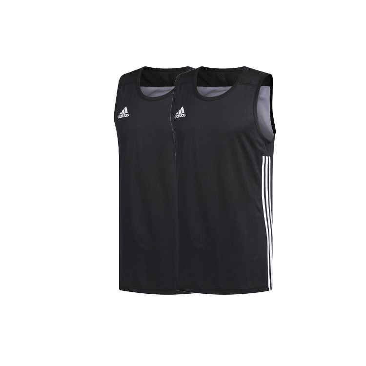 Adidas Knit Reversible Basketball Training Running Vest Men Tops Black DX6385