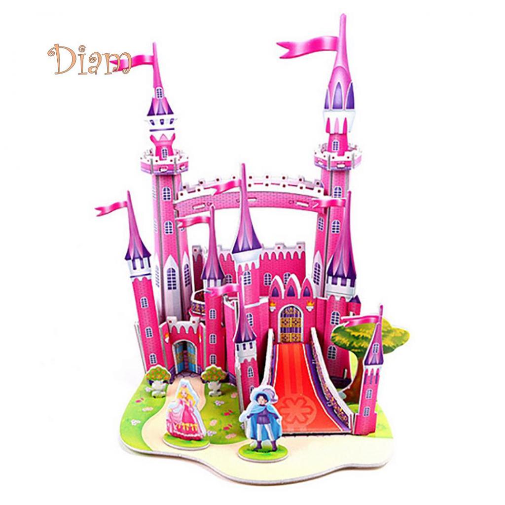 OBS DIY 3D Dům Hrad Větrný mlýn Model Sestavování Puzzle Rané učení Dětská hračka