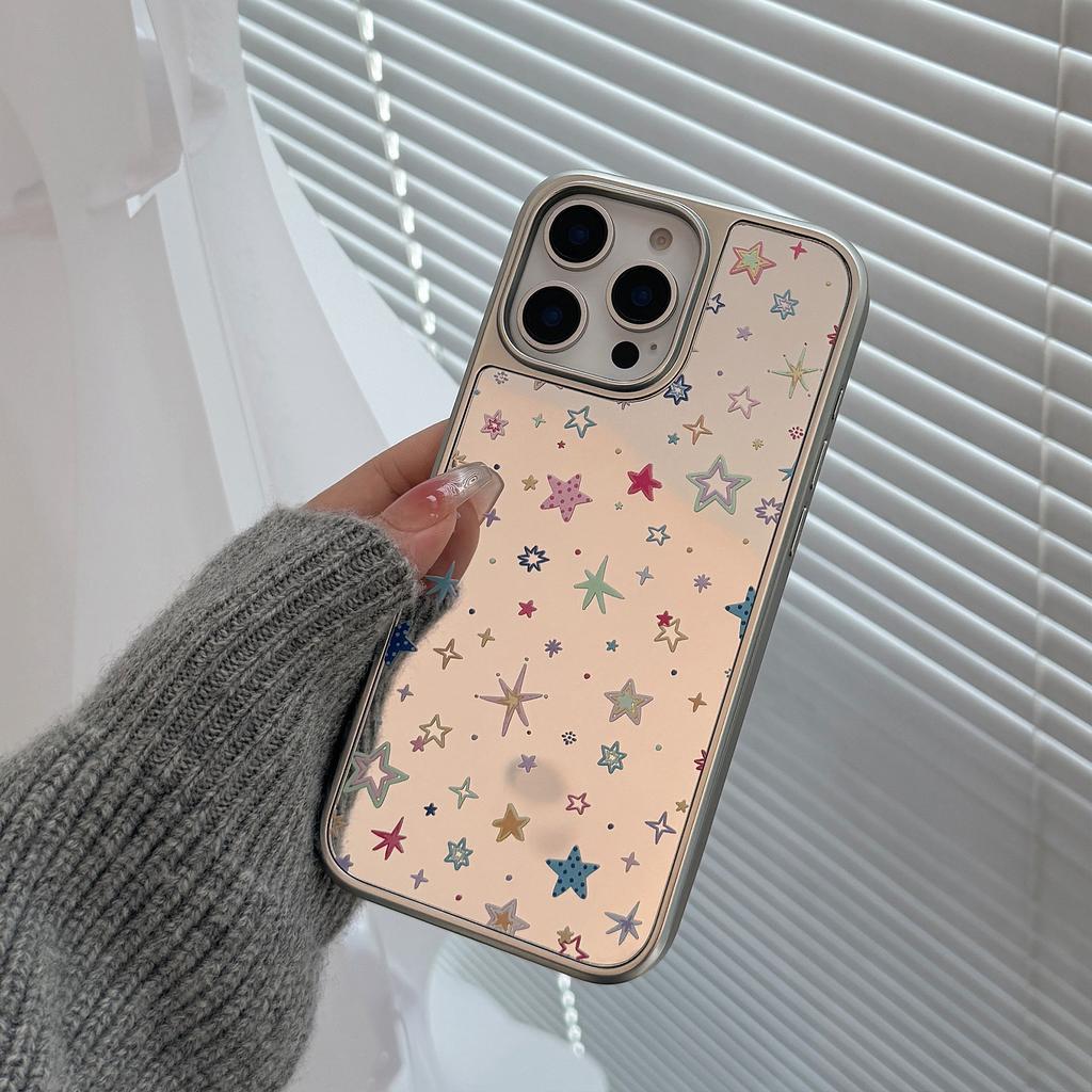 Capa para Celular Dopamine Star para 16 para Apple 15promax para IPhone17 Espelho 13 Galvanizado 15 Doce Legal Rígida