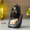 Polyresin Golden Handcrafted Palm Buddha Polyresin Showpiece