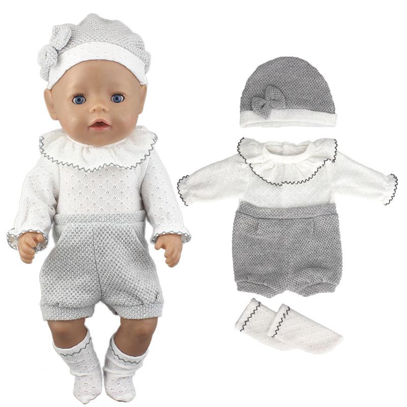 2023 winter New top suit For 17 Inch Baby Reborn Doll 43cm Baby Doll Clothes, doll accessory.