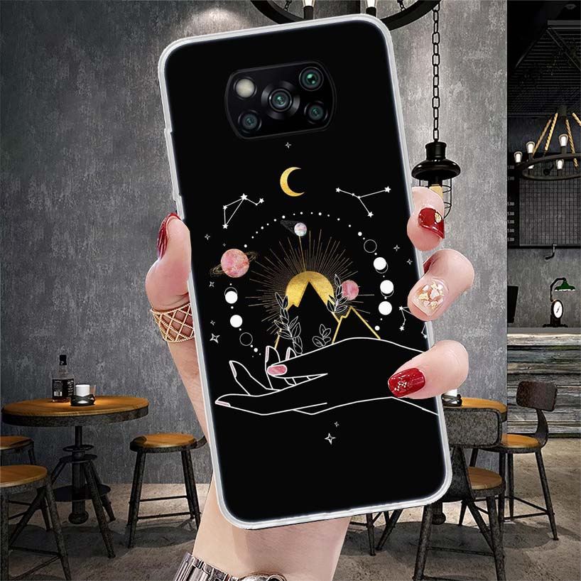 Moon Mystery Totem Witche Soft Phone Case For Xiaomi Redmi 15C 15 13C 13 Poco X5 X6 X7 F7 Ultra M7 12C 12 10 10C 9C 9A 9T 9 Fund