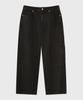 KIIMUIR Striped Curved Denim Pants_Black