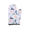 Cute Cat Pattern Cotton Oven Gloves Double Thick Heat Resistant Anti-scaldke Suitable Cooking Oven Barbecue Pot Holders Gloves