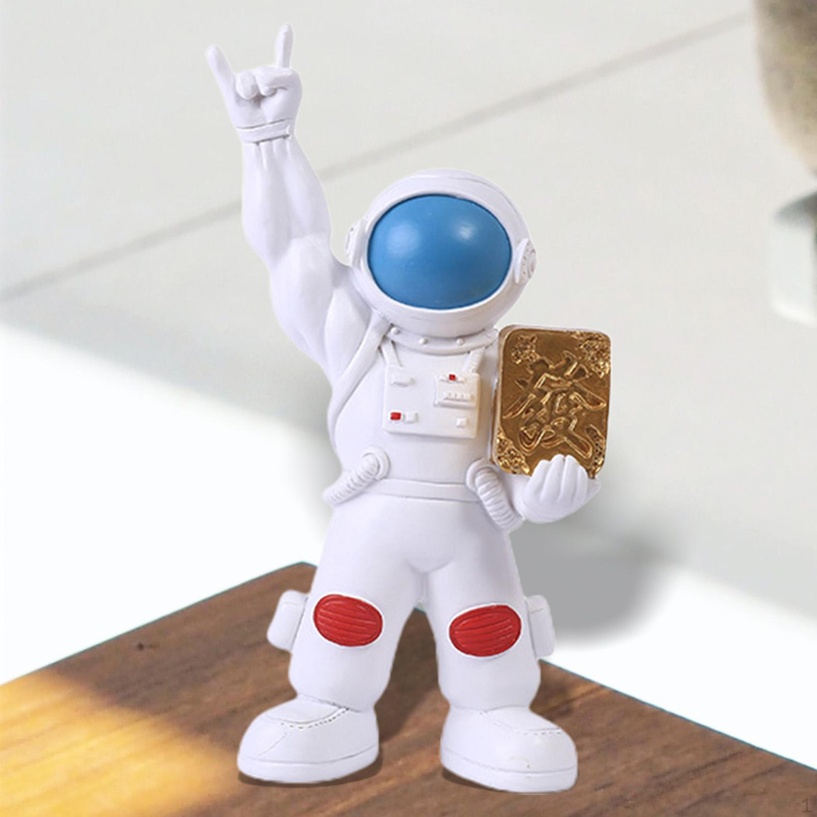 

Astronaut Figurine Resin Statue for Home Party Bedroom Bookshelf Decoration Blue