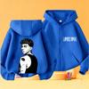 Kids Lamine Yamal Zip Up Hoodie, Boys Football Star Portrait Graphic Front Back Print Hooded Jacket, Casual Sports Sweatshirt