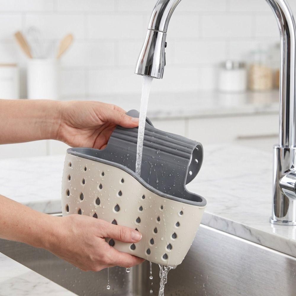 Soap Sponge Shelf Hanging Drain Basket Space Saving Kitchen Storage Basket Kitchen Holder Home