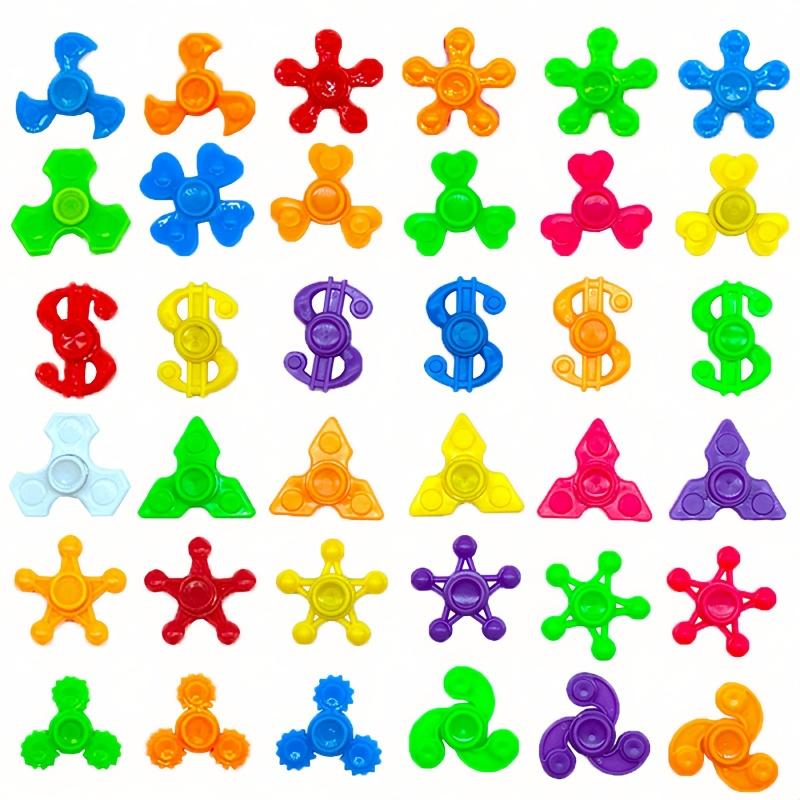 18Pcs Mini Fingertip Gyro Spinner Colorful Spinning Toys For Kid Party Favor Toys Rotating Gyroscope Decompression Funny Gifts