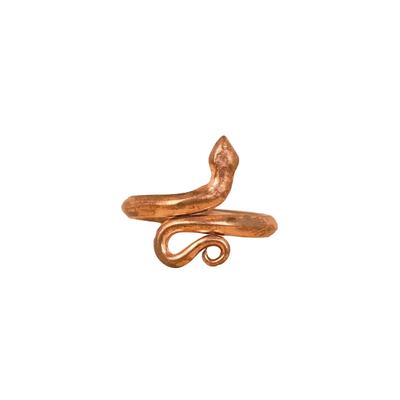Sarpa Sutra: Medium Sized Coiled Snake Copper Ring, Sarpa Sutra Consecrated Snake Ring Copper Metal (Medium Size),