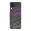 Colorful Love Heart Phone Case For Samsung Galaxy Z Flip 3 4 5 Hard Folding Clear PC Bumper For Samsung Z Flip 6 Back Cover