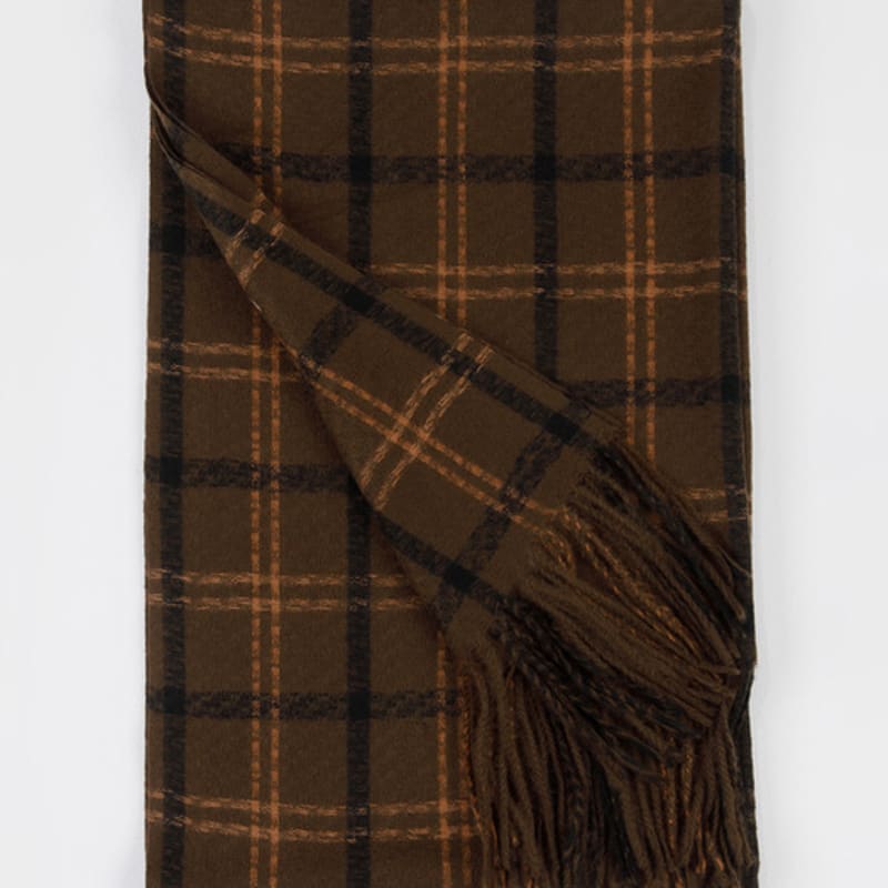 RECLOW MADRA Pastel Check Muffler BROWN