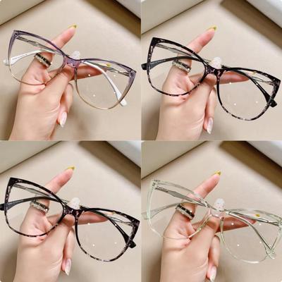 Vintage Gradient Eyeglasses for Nearsightedness  Anti Blue Light Glasses Elegant Female Ultralight Cat Eye Eyewear Frames