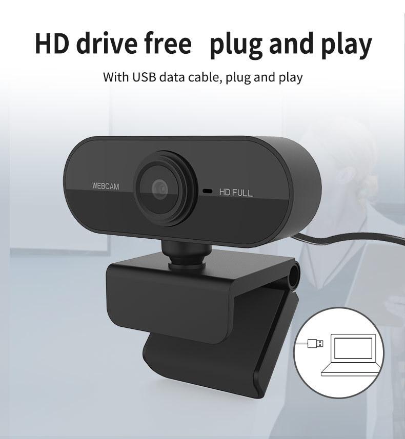 1080p Full HD Autofocus USB Webcam with Microphone for Streaming & Online Classes