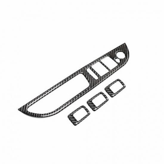 For BMW 5 Series E60 2008-2010 Carbon Fiber Door Window Lift Switch Button Cover