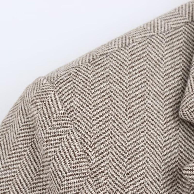 Women's Fashion Versatile Twill Suit Coat Autumn Straight Sleeve Flip Collar Single Buckle Blazers Jacket Office Lady Outcoat