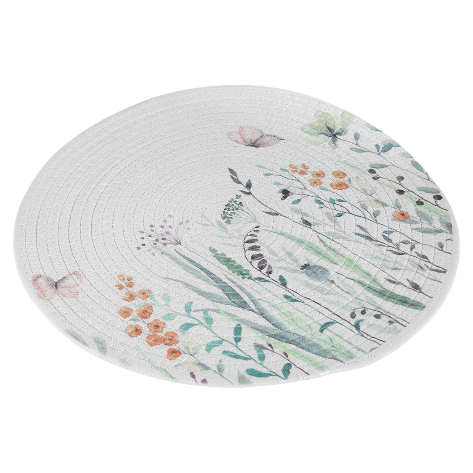 

Круглые салфетки под приборы для декора столовой Прочные хлопковые веревочные салфетки для столовых приборов Нежные узорчатые салфетки для посуды на обеденный стол A