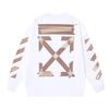 Off-White 2026 Autumn and Winter New OW Tape Arrow Pattern Printed Men's and Women's Round Neck Hoodie
