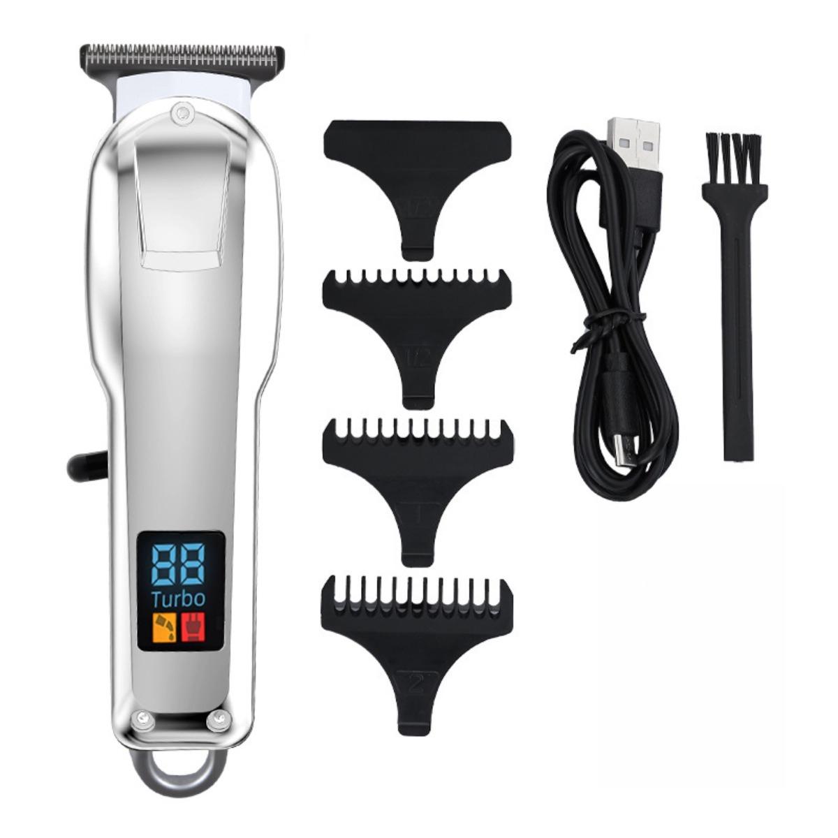 

Машинка для стрижки волос, Стальное лезвие, Электрический триммер, Цифровой ЖК-дисплей, Зарядка, Профессиональная, Электрическая машинка для стрижки