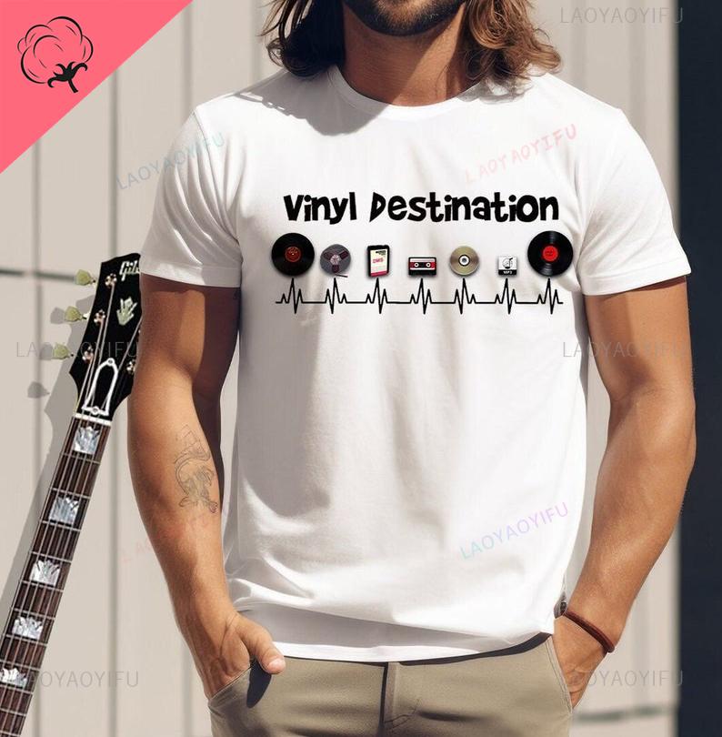 Vinyl Records Music Printed TShirt Vinyl Collector Record Lover Gift Cotton Lover TShirt Music Lover Gift Unique Shortsleev
