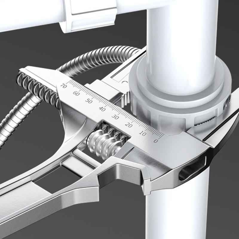 6-68mm Adjustable Double Use Wrench Pipe Wrench for Faucet/Connecting Pipe/Shower Head Hand Tool for Water Pipe