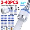 2-40Pcs Faucet Filter Elements Water Purifier Filter For Shower PP Cotton Filtration For Kitchen Remove Chlorine Heavy Metals