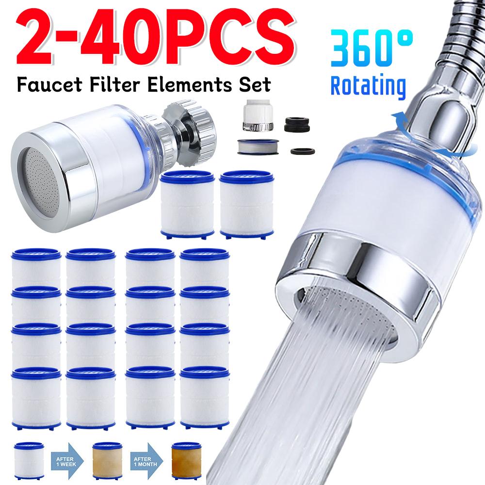 Kitchen Faucet Water Filter Pressurized Sink Filter Water Purifier 360° Tap Splash Proof Faucet Aerator Extender for Bathroom