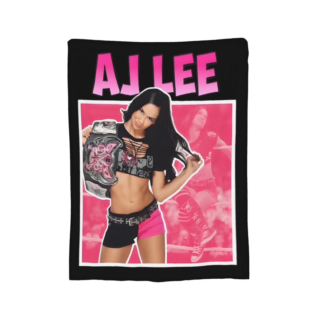 AJ Lee Wrestling Girl 90s Blanket Flannel Autumn/Winter   Multifunction Super Warm Throw Blanket for Sofa Bedroom Bedding Throws