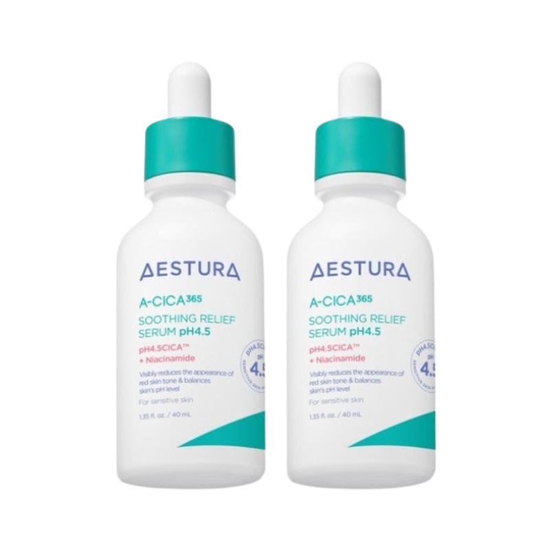 Aestura A-Cica 365 Soothing Relief Serum pH 4.5 40ml – Sensitive Skin Calming Serum, pH Balancing, Cica Care, Hydrating & Skin Barrier Support