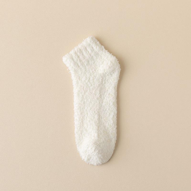 

Женские зимние утолщенные теплые коралловые флисовые нескользящие носки для пола One Size