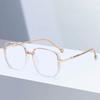 Vintage Square Metal Glitter Frame Reading Glasses Women Fashion Optical Eyewear Anti-blue Light Presbyopia Eyeglasses Gafas