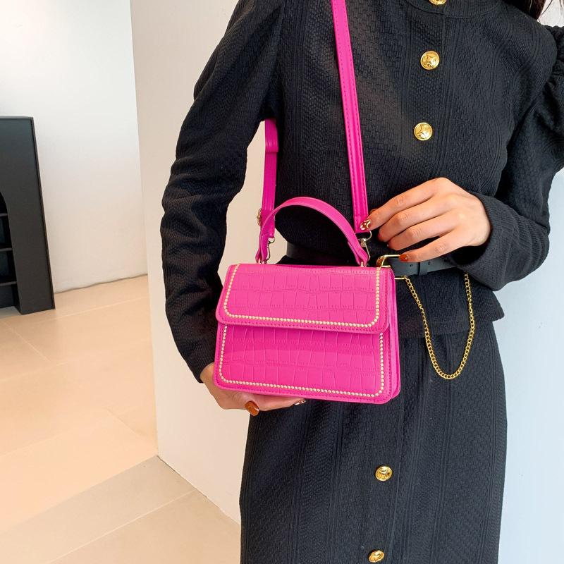 New Korean Style Trendy Small Square Bag Fashionable Simple Handbag Casual Personalized Shoulder Bag Retro Crossbody Bag