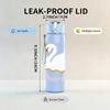 1PC Swan Princess Soft Art 750ml Color Plastic Sports Water Bottle Leakproof Flip Straw Lid Suitable for Sports Office Home Use