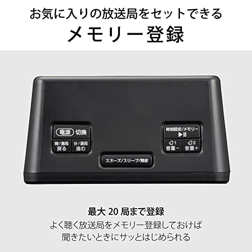 OHM Electric AudioComm Bluetooth Clock Radio, Digital Clock, Wireless Speaker, AMFM RAD-MBT101Z (Product Code: 03-0775)