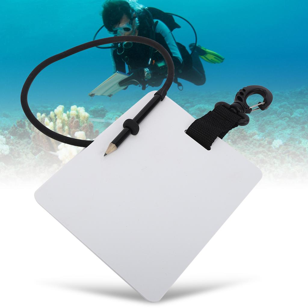 Plastic Underwater Writting Slate Handwriting Plate Notebook Gear Board with Replaceable Pencil