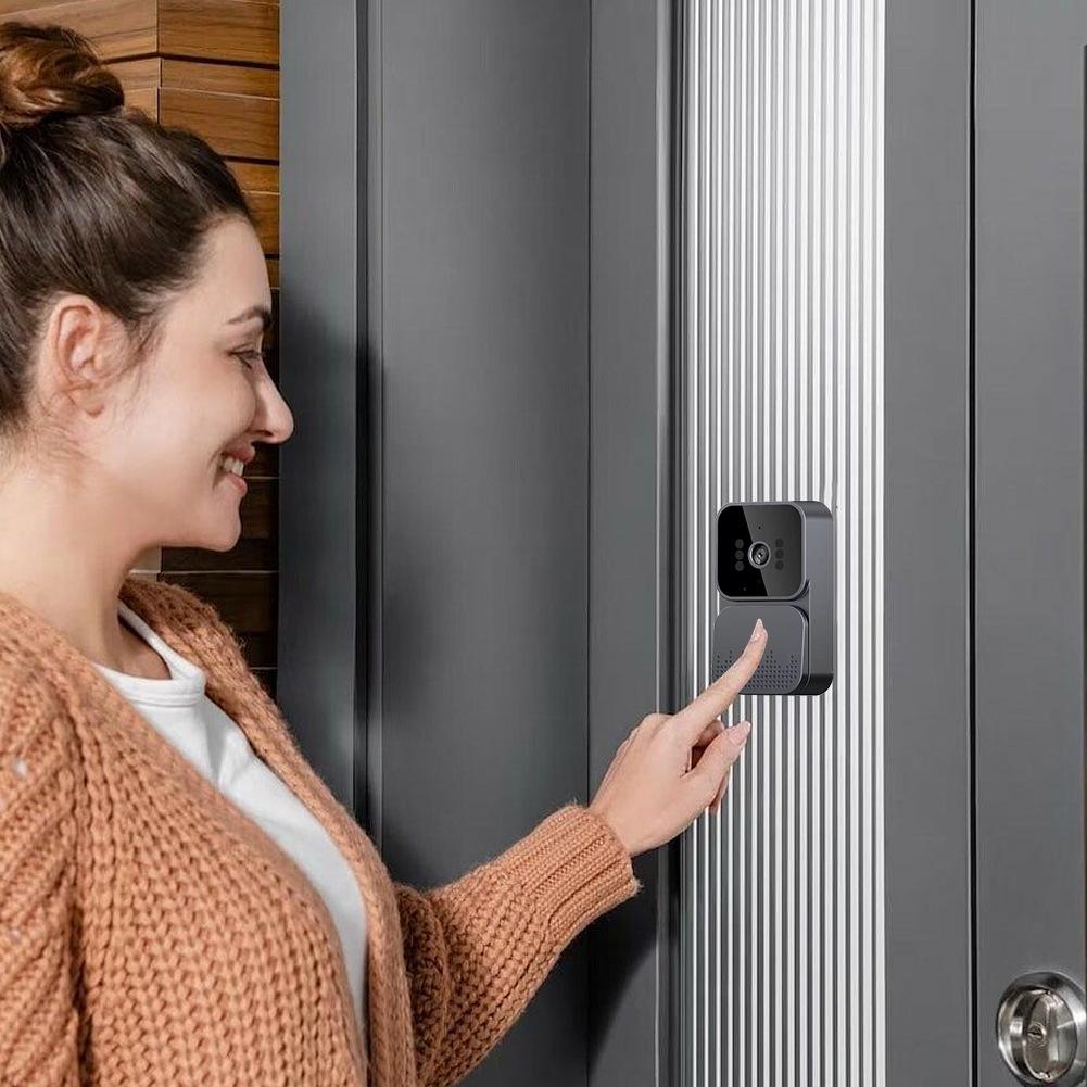 Wireless Visual Smart Doorbell with Screen, Voice Intercom, and Infrared Night Vision Monitoring.