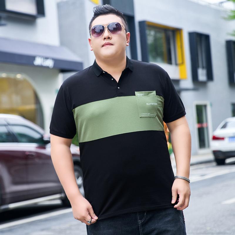 Летняя мужская рубашка поло больших размеров с короткими рукавами — фото 4