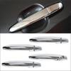 Carbon Fiber Pattern Door Handle Stickers for 2003-2008 Toyota WISH - Bright Black Door Bowl Decoration