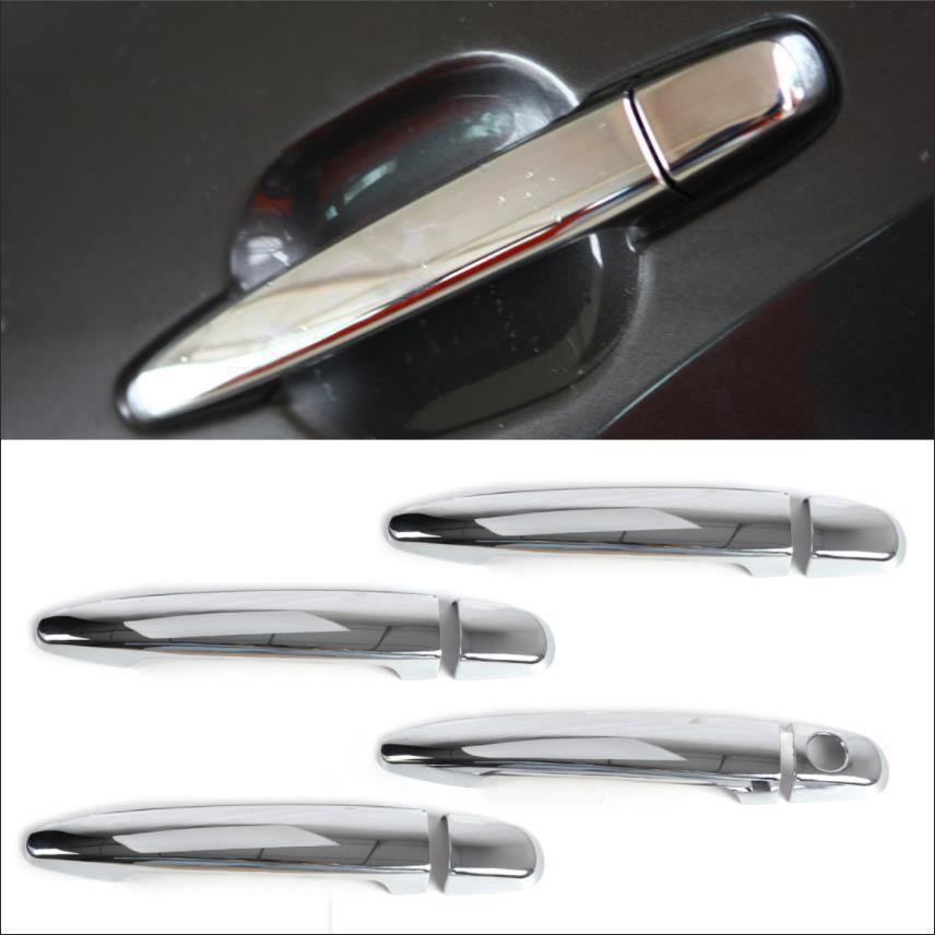 Carbon Fiber Pattern Door Handle Stickers for 2003-2008 Toyota WISH - Bright Black Door Bowl Decoration
