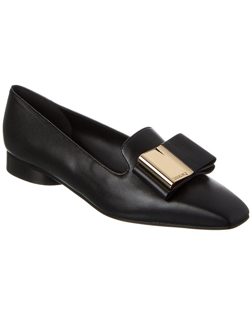 

Salvatore Ferragamo Ferragamo Leda Кожаные лоферы с двойным бантом