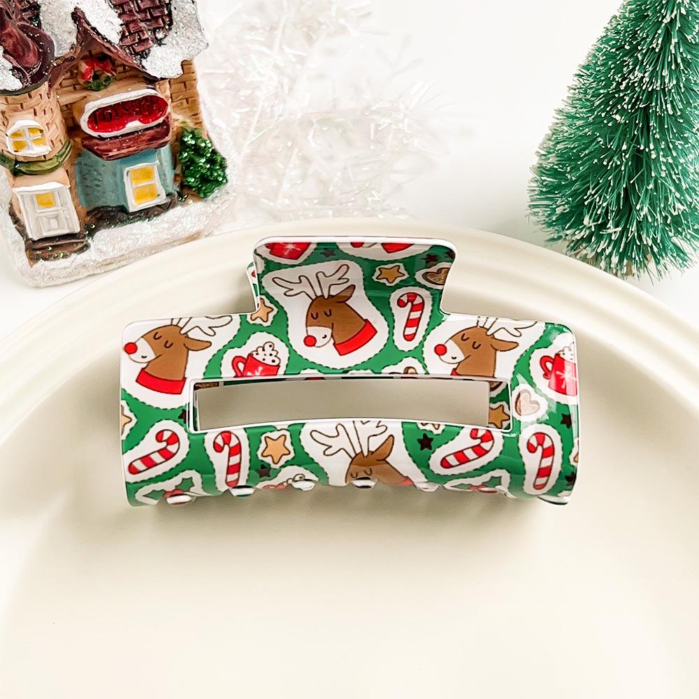 

Бамбуковые Яо Рождественские Мультяшные Заколки для Волос: Милый дизайн акулы, оленя и снеговика Plastic/Resin