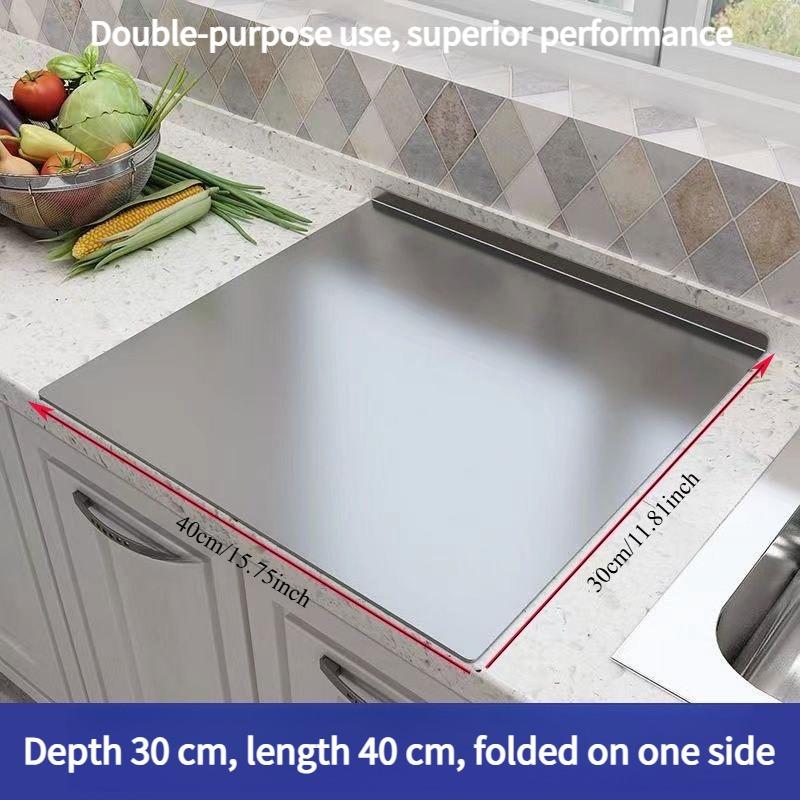 1PC stainless steel panel cutting board, household kitchen fruit cutting board, antibacterial thick cutting board 30*40CM