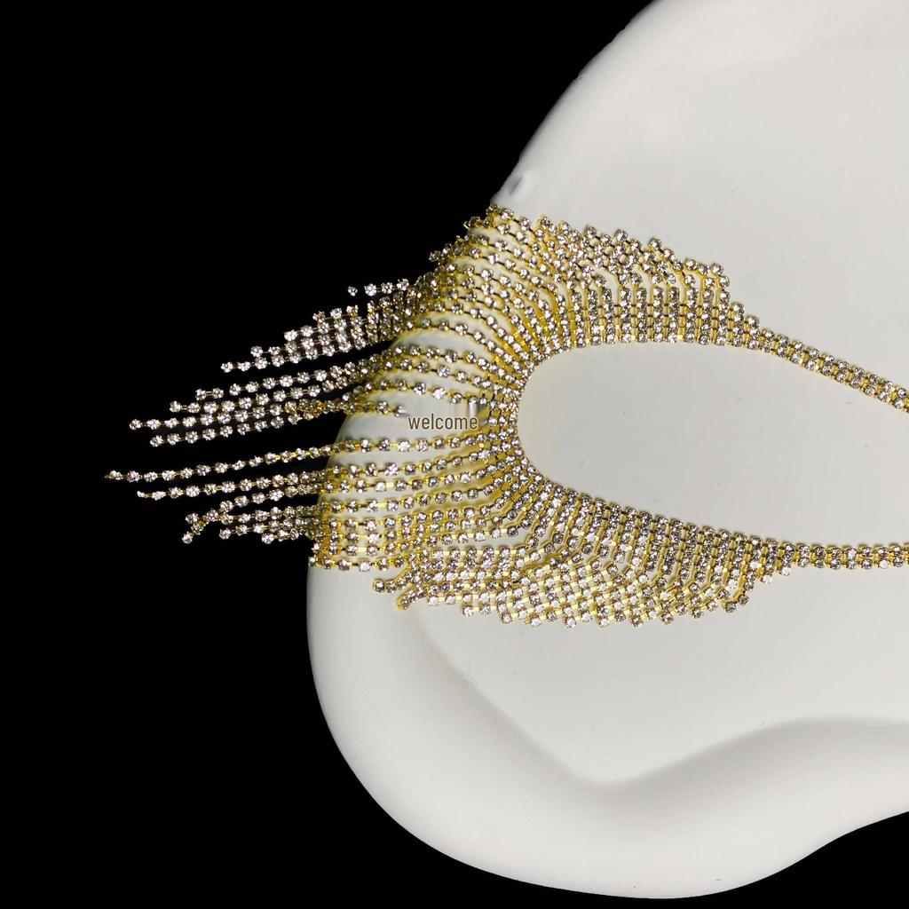 Trendy European & American Tassel Necklace and Earring Set for Spicy Girls