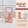 Pink Cotton Towel and Pearl Cup Cooling Gift Set