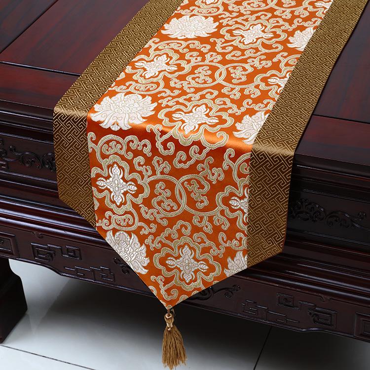 Chinese Style Rural Fashion Table Flag Modern Minimalist Brocade Dining Table Cloth Multi Color Tea Table Cloth Art Table Flag