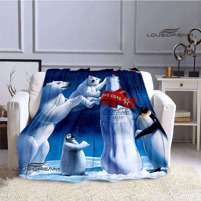 Coke logo printing blanket art decorations children's warm blankets flannel soft and comfortable blankets home travel blankets