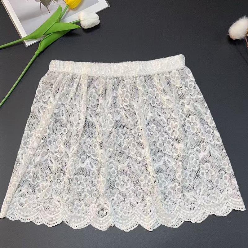 Women's Autumn/Winter White Lace Half Skirt: Fashionable, Versatile, Pure Cotton Inner Layer Essential