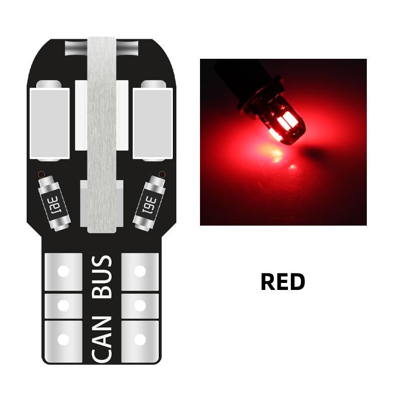 10PCS T10 Led W5W 5730 8SMD Car Interior Lights 168 194 LED Bulb For Car Lamps Car Side Bulbs Car License Plate Lamps