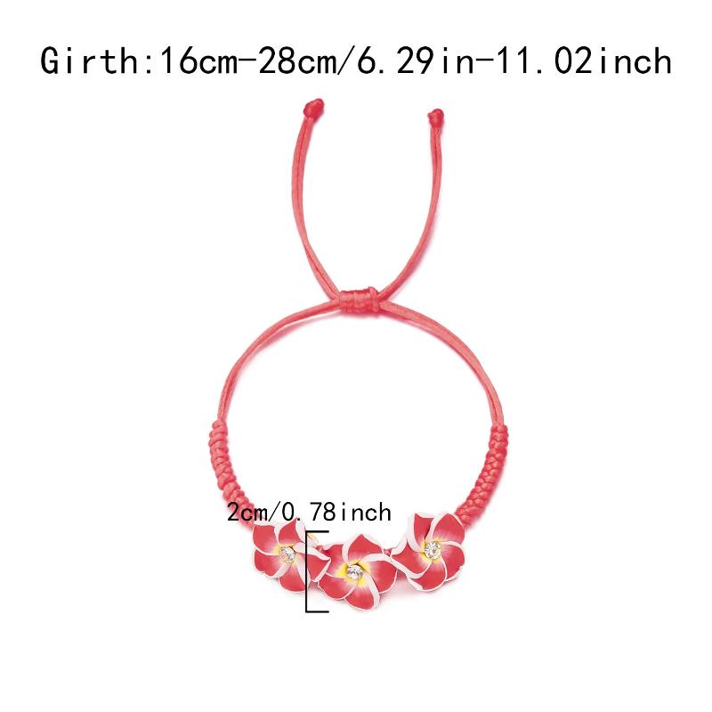 Bracciale Floreale Hawaiano Boho per Donna Corda Intrecciata con Perline Braccialetto Vacanza Estiva in Spiaggia Feste Gioielli Migliori Regali per Amici