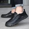 Men's Hollow Leather Shoes Handmade Moccasins Loafers Slip On Flats Walking Shoes